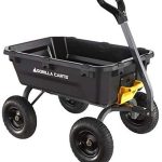 Gorilla Carts 7GCG-NF 7 Cu. Ft. Heavy-Duty Poly Garden Dump Cart with No-Flat Tires, Black ( Exclusive)